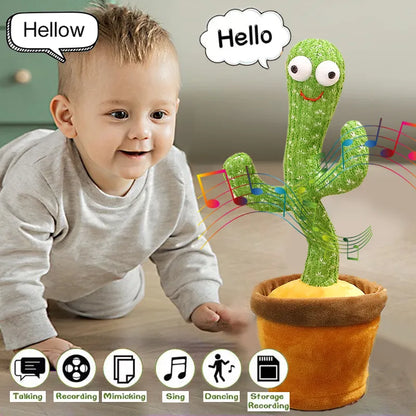 Cactus Dancing Electron Plush Toy - Interactive Singing and Dancing Baby's Birthday Present
