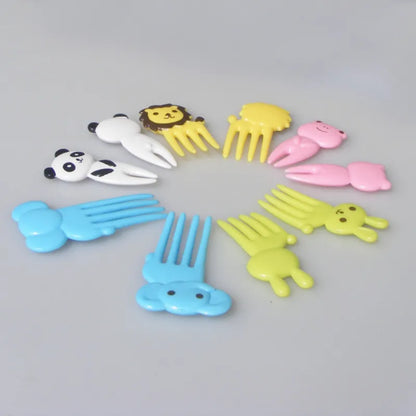 10-Piece Kids Cute Fork Cutlery Set - Baby and Toddler Dinnerware
