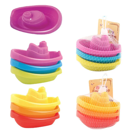 Colorful Stacking Boat Toys: Fun Educational Gift for Babies