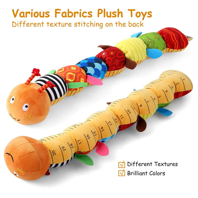 Baby Rattle Musical Caterpillar Worm Soft Infant Plush Toys  Educational Interactive Sensory Toy for Babies Newborn Toddler Gift