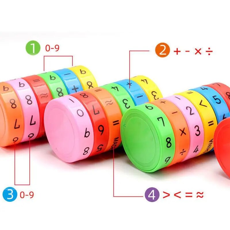 Children Mathematics Numbers Magics Cube Toy Montessori Puzzle Game Kids Learning Educational Math Magnetic Block Calculate Game