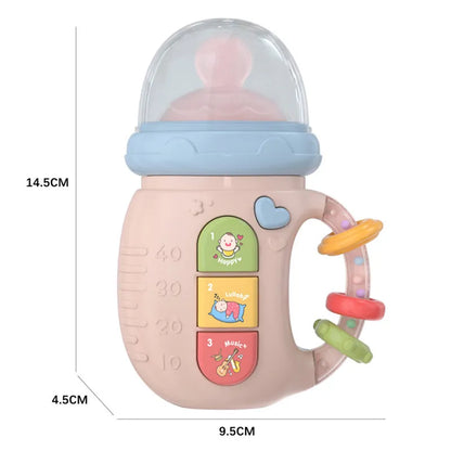 Baby Musical Feeding Bottle Pacifier Newborn Soft Teether Rattles Educational Toy Mobile Rattles Toys 0-12M Soothing Vocal Music