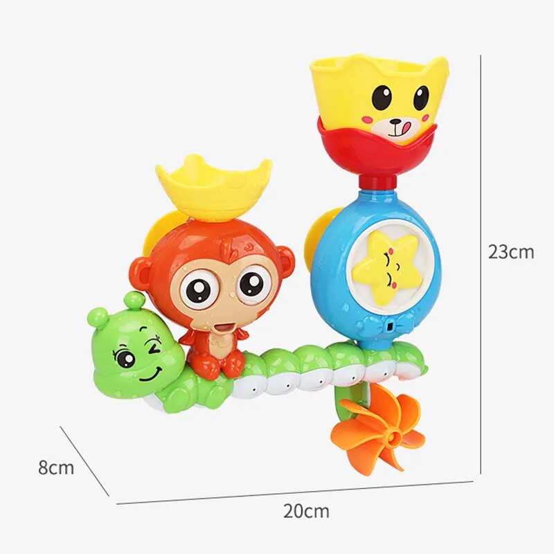 2023 Baby Bath Toy Water Games Kids Bathroom Monkey Caterpilla Bath Shower Toy for Boys Girls Birthday Gifts