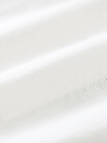 High-Quality White Cotton Baby Onesie with Minimalist Print - Summer Newborn Romper