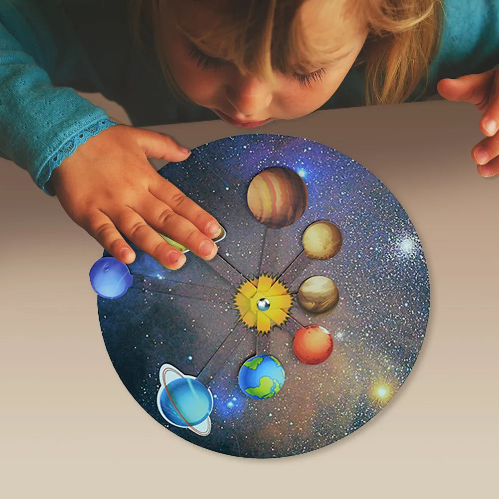 DIY Solar System Planets Model Assemble Kit Scientific Knowledge Learning Early Educational Toy Experiment Supplies