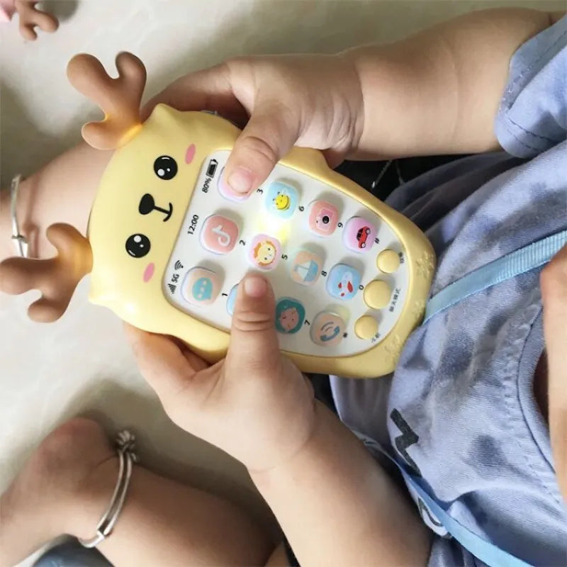 Baby Phone Toys Bilingual Telephone Teether Music Voice Toy Early Educational Learning Machine Electronic Children Gift Baby Toy