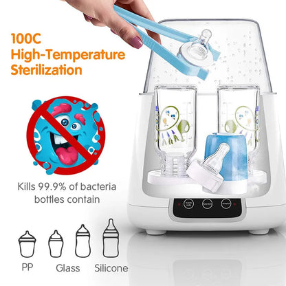 6-in-1 Multi-Function Baby Bottle Sterilizer and Warmer with Intelligent Thermostat