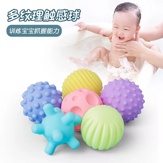6pcs Textured Multi Ball Set Develop baby's Tactile Senses Toy kids Touch Hand Ball Toys Baby Training Ball Massage Soft Ball