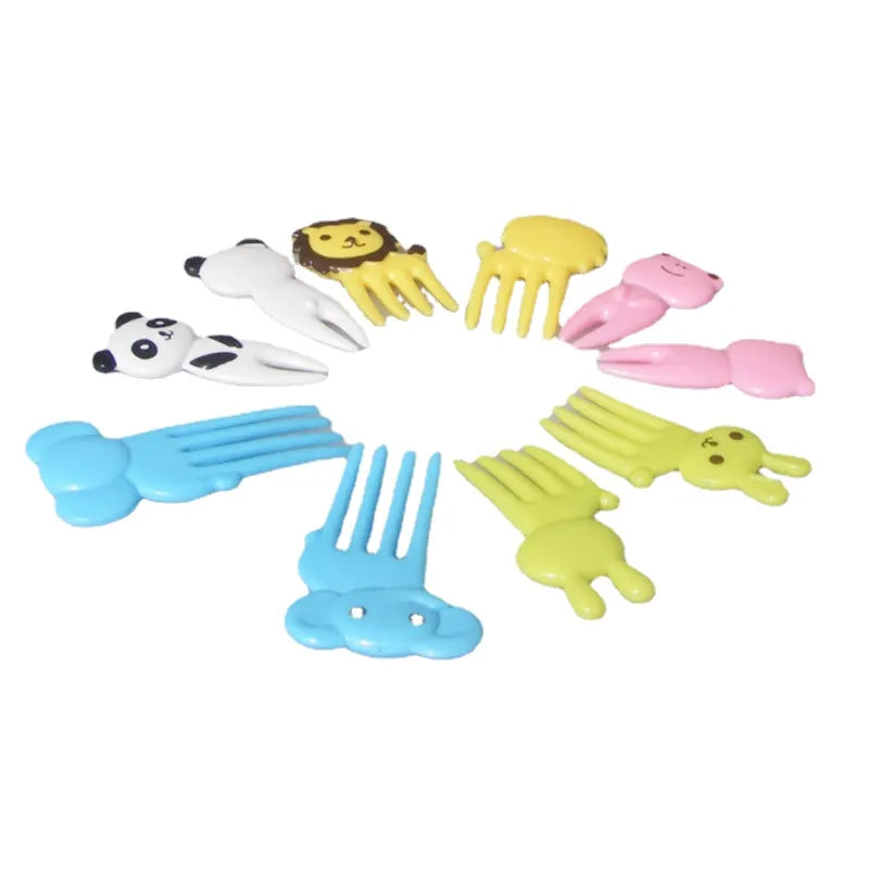 10-Piece Kids Cute Fork Cutlery Set - Baby and Toddler Dinnerware