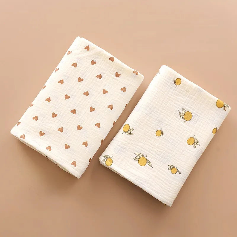 2 Layer Muslin Swaddle Baby Blanket - Cotton Receive Blankets for Newborns, Bath Towel, Summer Bedding, Mother and Kids