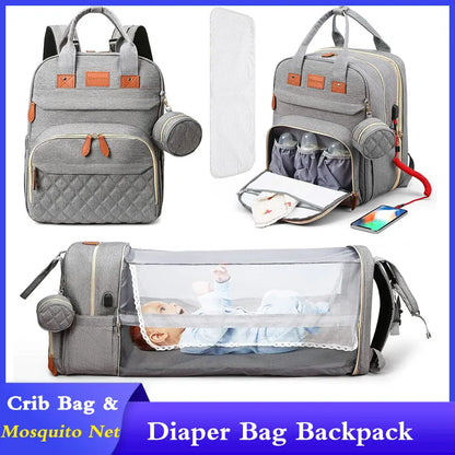 Best Diaper Bag Backpack: Stylish & Spacious Denim Bag for Moms