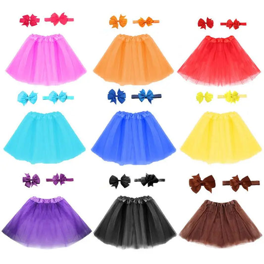 Hot Newborn Infant Girls Sweet Cute Tutu Skirt & Headband Hair Clip Set Photography Props Outfit Sets Baby Clothing Dropshipping