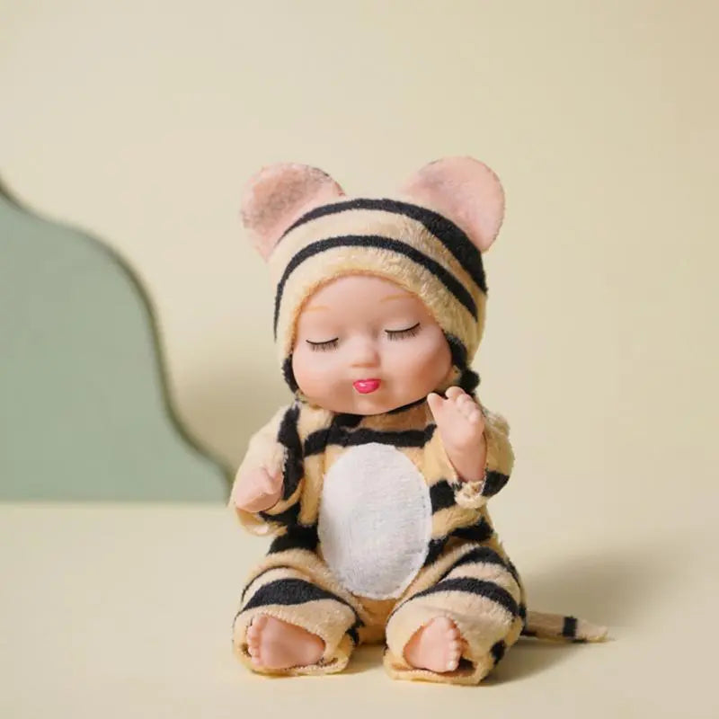 Discover the Charm: Animal Sleeping Dolls - 3.5-inch Mini PVC Baby Dolls