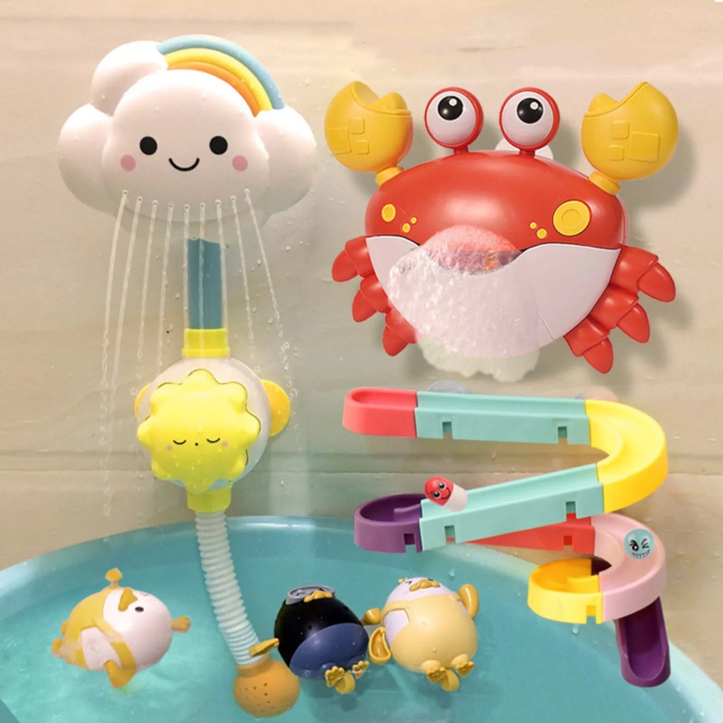 Swimming Clouds and Flowers Baby Bath Toy - Fun Water Play for Kids