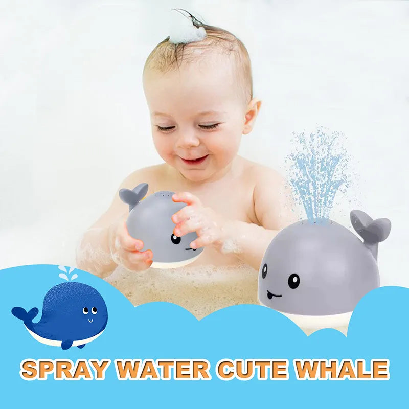 Whale Automatic Sprinkler Bath Toy for Kids - Fun and Safe Water Play"
