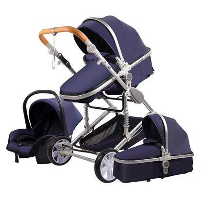 Warm House 3-in-1 Baby Stroller - Foldable, Travel-Friendly & Shock Absorbing