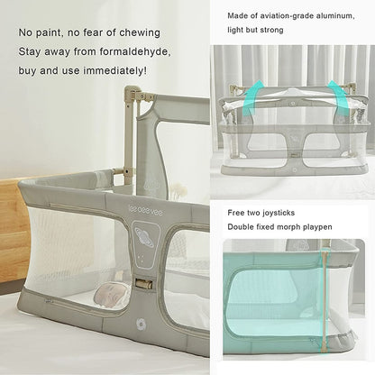 Comfortable Toddler Baby Bed within Bed - Safety Protection Easy To Install Bedside Crib