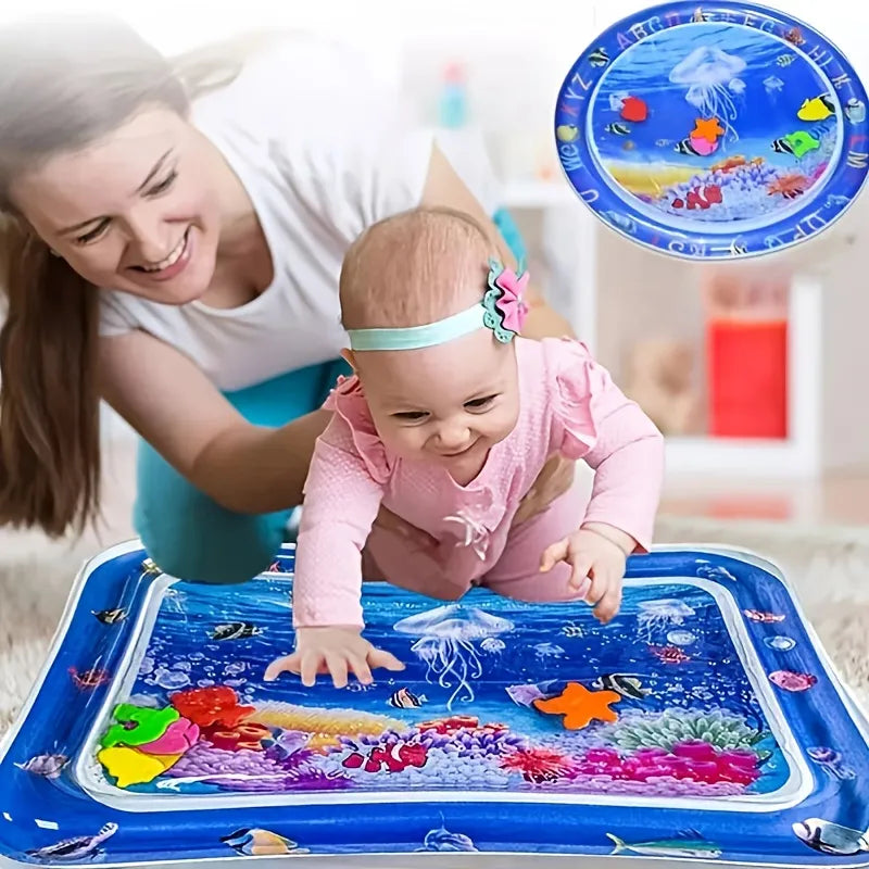 Premium Inflatable Tummy Time Mat for Infants and Toddlers - Baby Water Play Mat