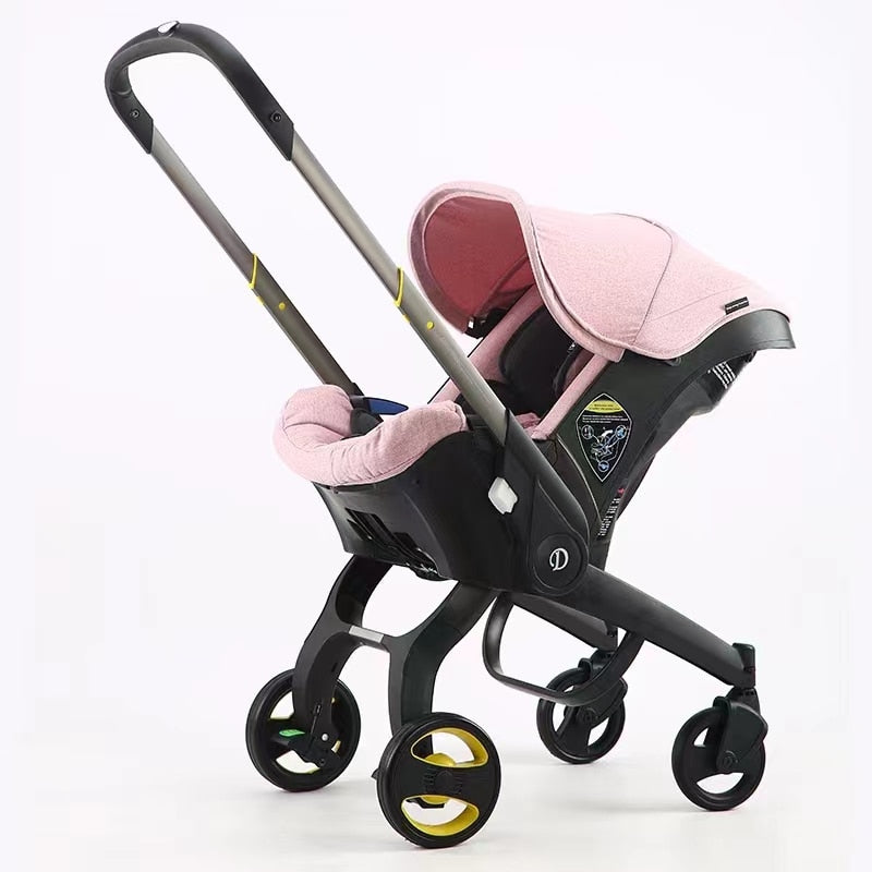 Newborn Stroller: S800 Foldable Stroller/Car Seat with Natural Rubber Wheels