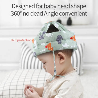 Adjustable Baby Safety Helmet - Soft and Comfortable Head Protection Cap