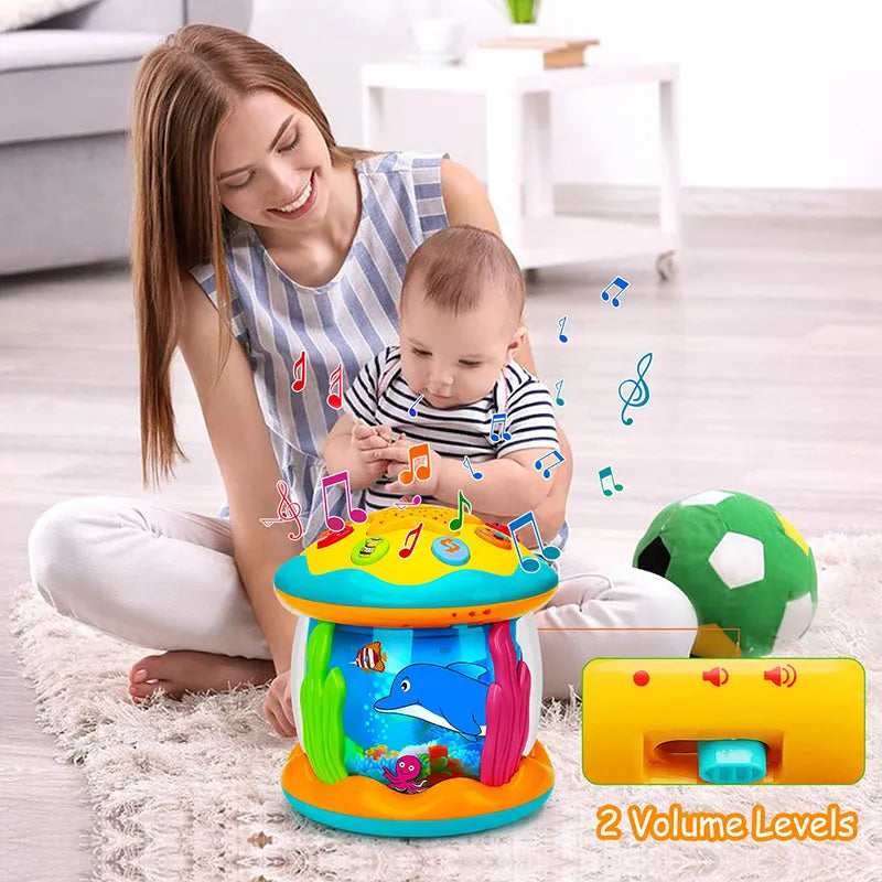 Baby Toys 1-3 Years Babies Ocean Light Rotary Projector Musical Toys Montessori Early Educational Sensory Toys for Toddler Gifts