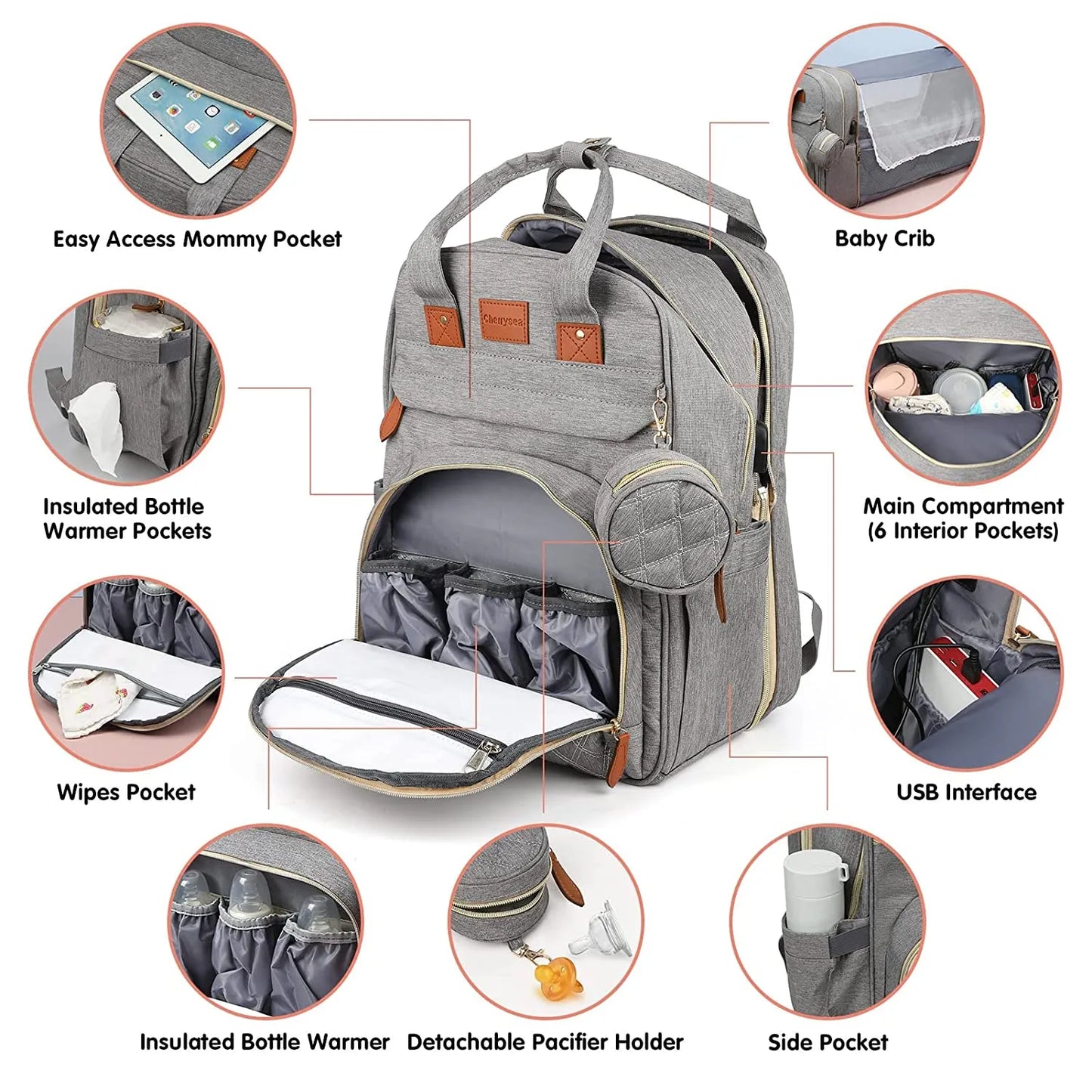 Best Diaper Bag Backpack: Stylish & Spacious Denim Bag for Moms