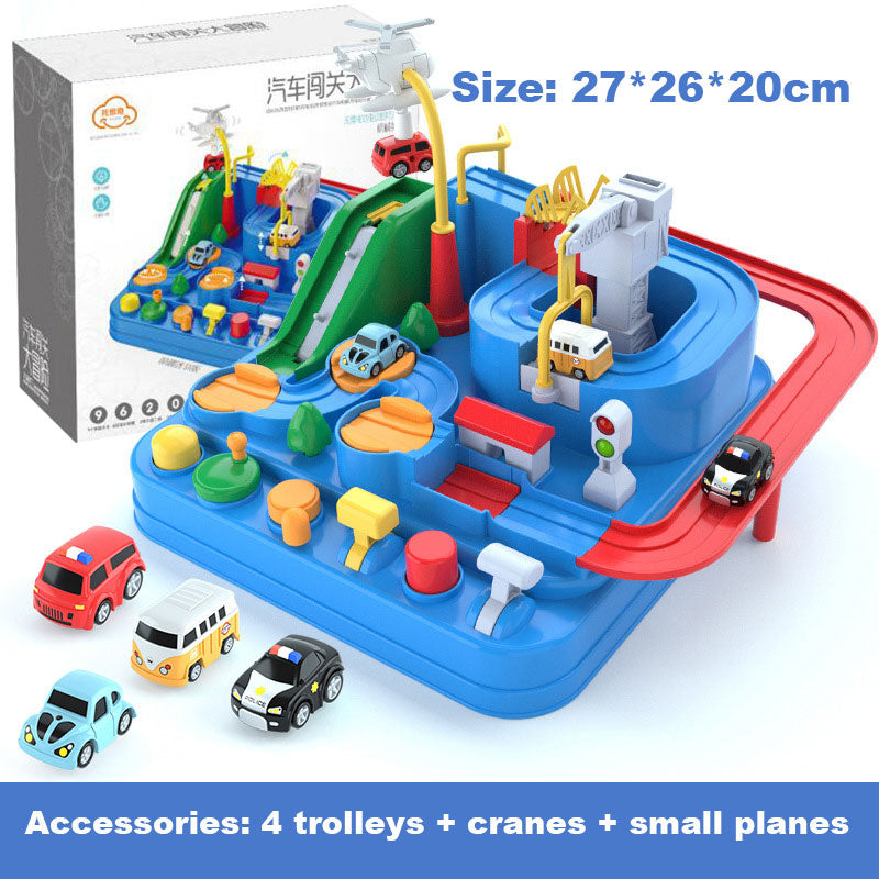 Haifeng Car Toys: Big Adventure Track Car Simulator for Kids